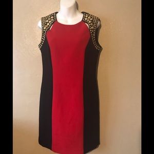 MICHAEL Michael Kors Red and Black Dress